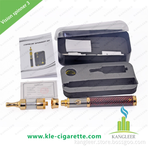 Promotion! Carbon Spinner Battery for E Vaporizer, 1600mAh Vision Spinner 3 Starter Kit, Carbon Twist Battery with 3.2V-4.8V Variable Voltage